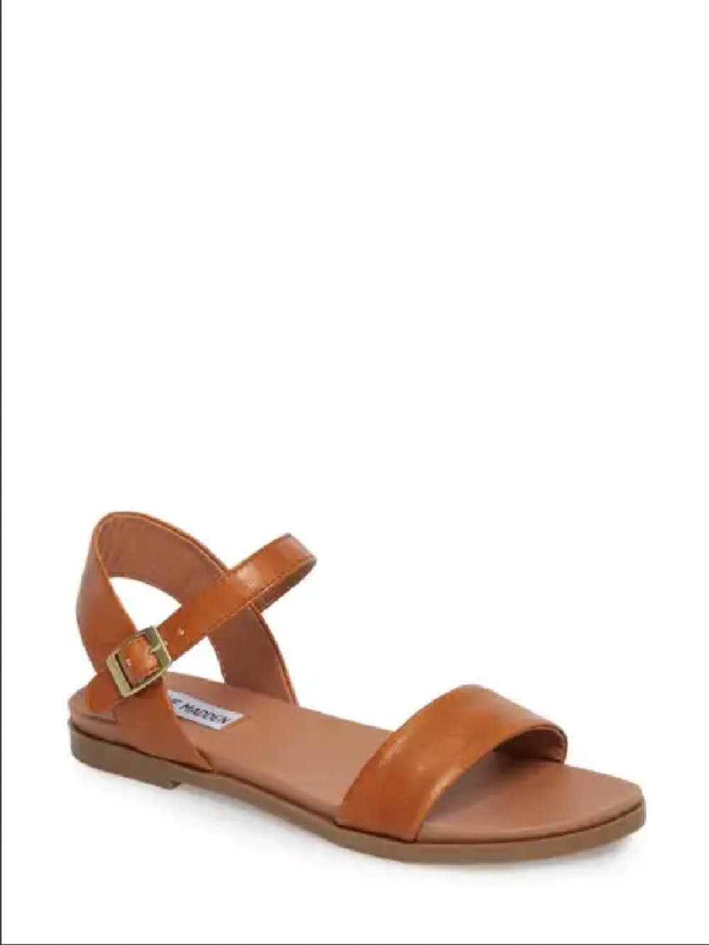 Steve Madden Cognac Tan Dina Sandal Leather Strappy Sandals size 7.5